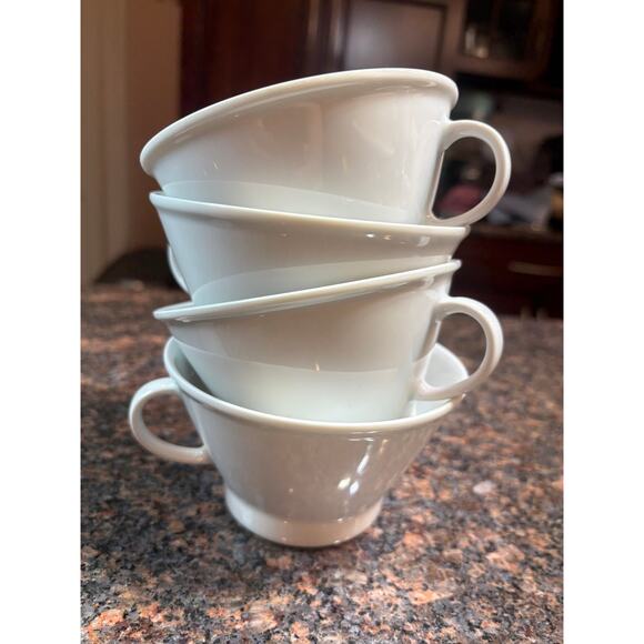 Crate&Barrel Other - Crate & Barrel LOFT Design by Winterling-Germany White Handled Bowl/Mug Set of 4
